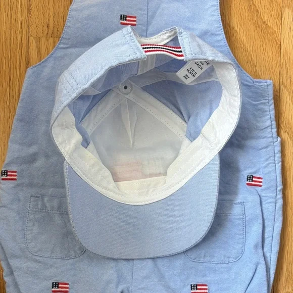 Janie and Jack Light Blue Infant Overalls, Shoes, Hat - Picture 8 of 10